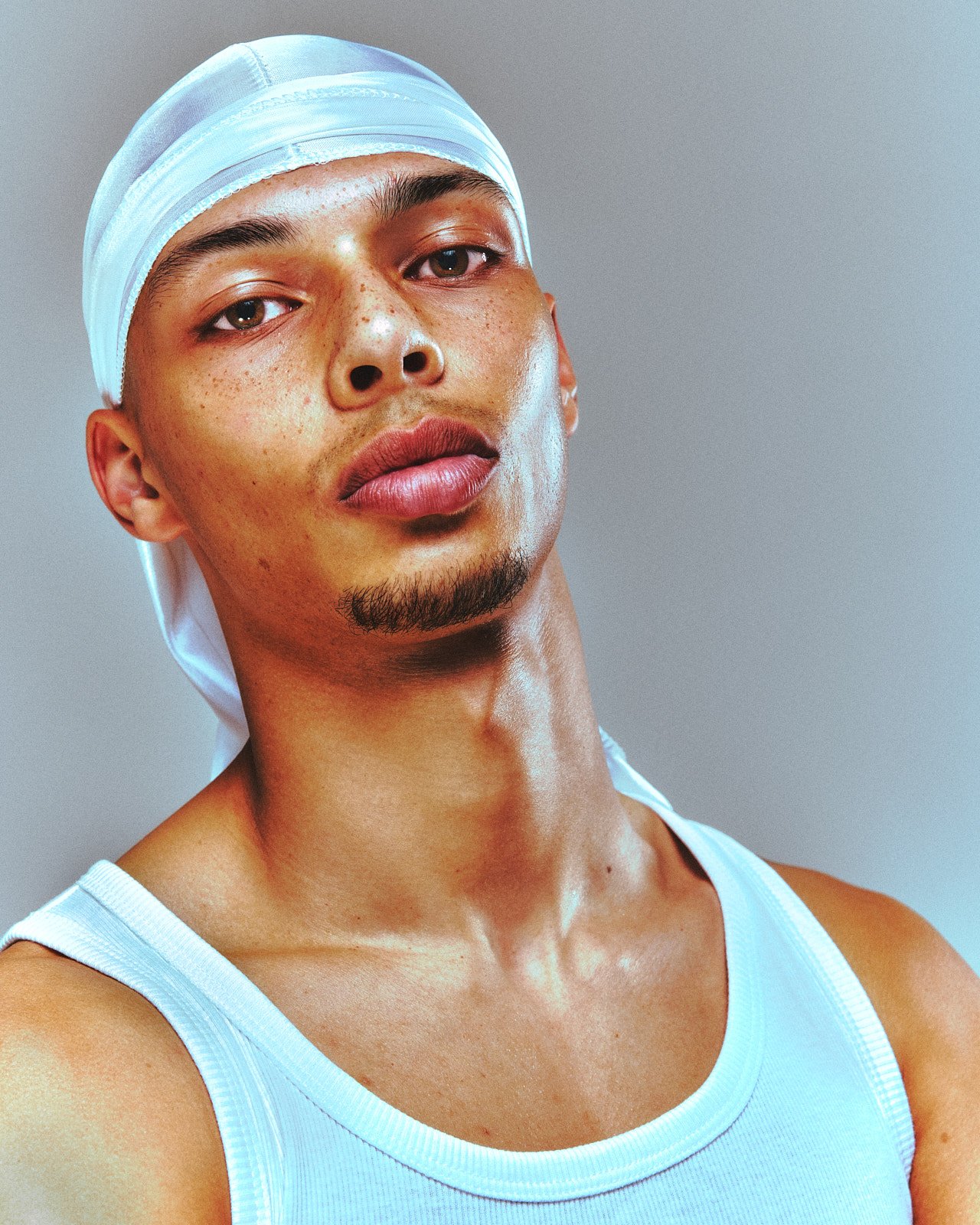 Hellblaues Tanktop mit Durag